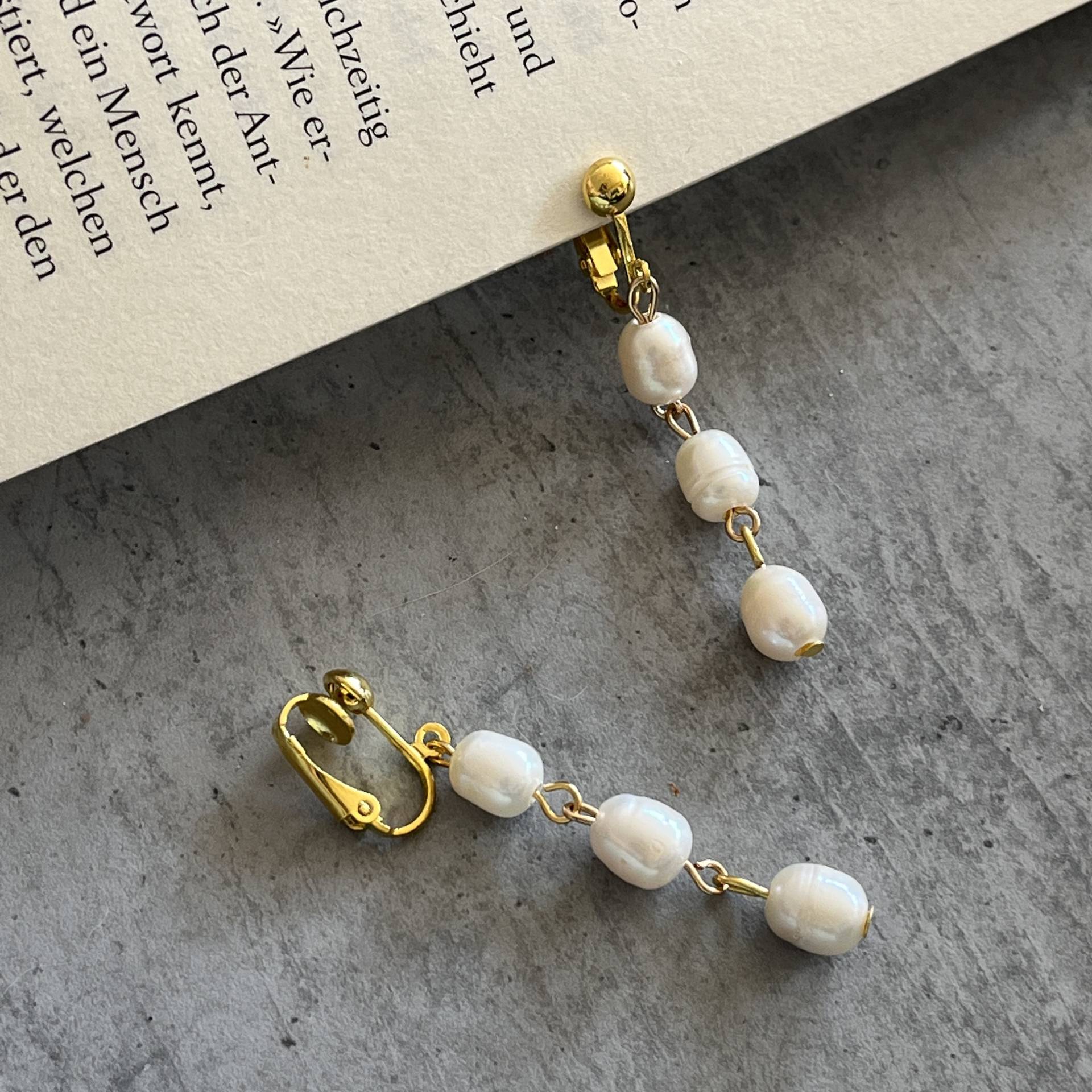 Handmade Clip Ohrringe Hochzeit Handmade Clip Ohrringe Hochzeit von IllyandtheMietz