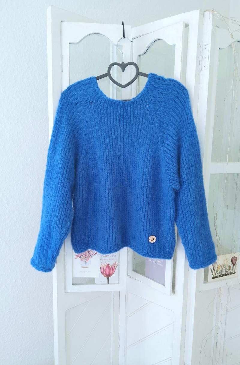 Alpaka/Seide Handgestrickt, Pullover, Flauschig, Leicht, Warm Farbauswahl von IlonasKreativStube