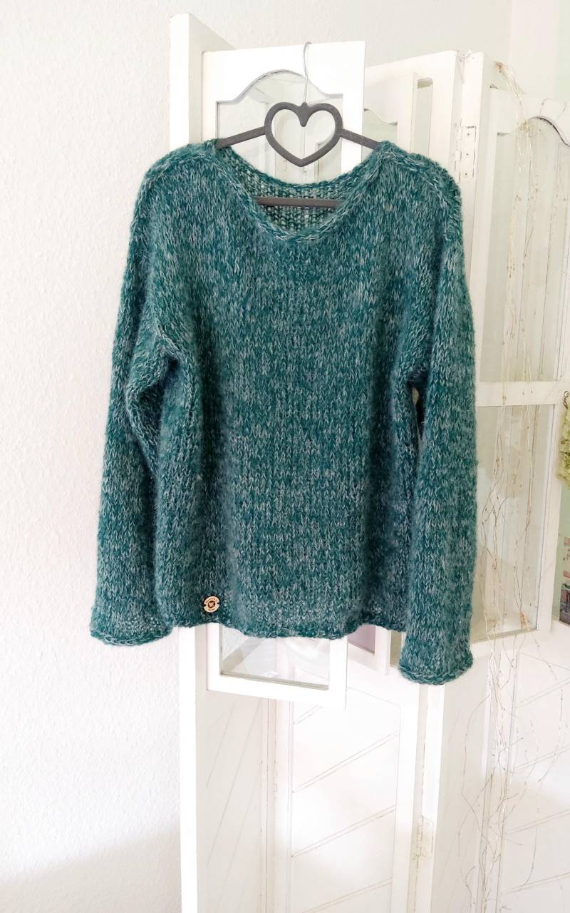 Alpaka/Seide Handgestrickt, Pullover, Flauschig, Leicht, Warm Farbauswahl von IlonasKreativStube