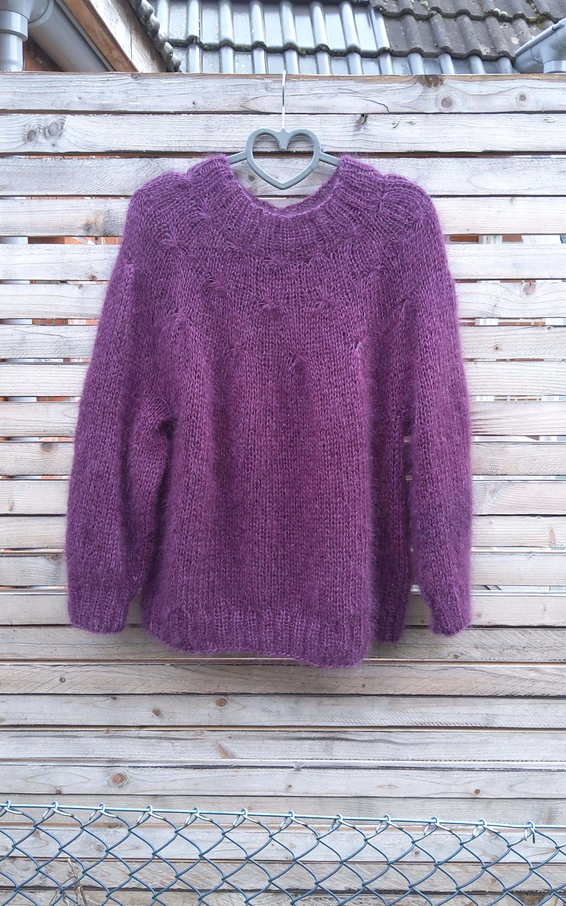 Mohair/Seide Strickpullover, Braut Hochzeit , Sommer , Handgestrickt von IlonasKreativStube