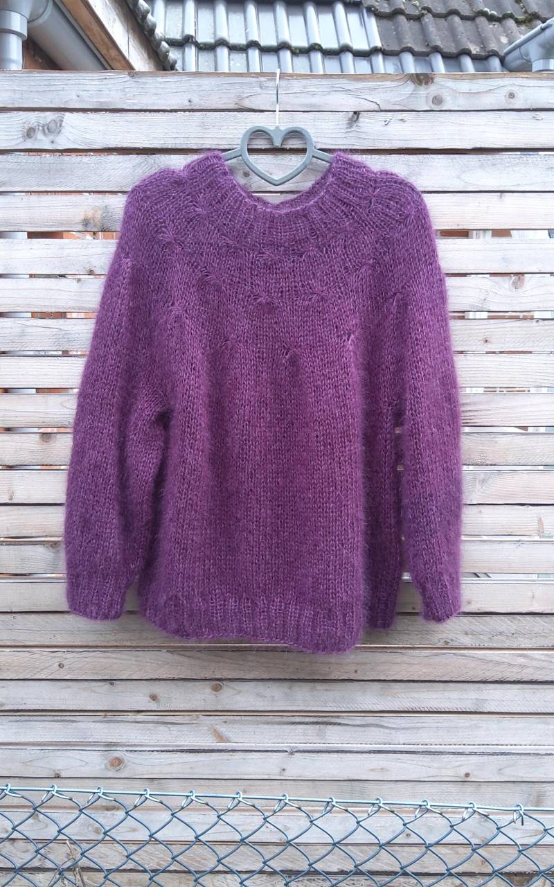 Mohair/Seide Strickpullover, Braut Hochzeit , Sommer , Handgestrickt von IlonasKreativStube