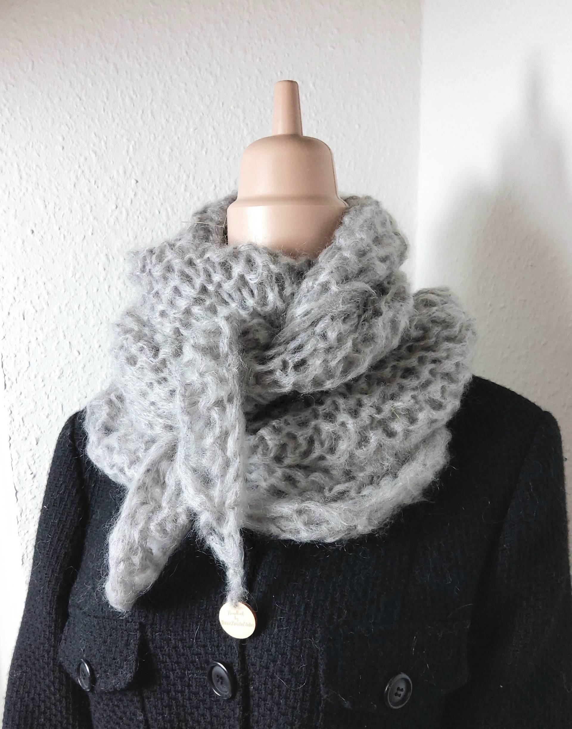 Mohair Dreiecktuch, Stola, Schal, Farbauswahl, Damen Krausrippen von IlonasKreativStube