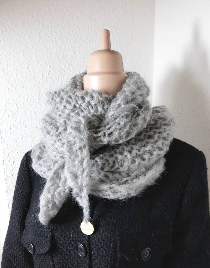 Mohair Dreiecktuch, Stola, Schal, Farbauswahl, Damen Krausrippen von IlonasKreativStube