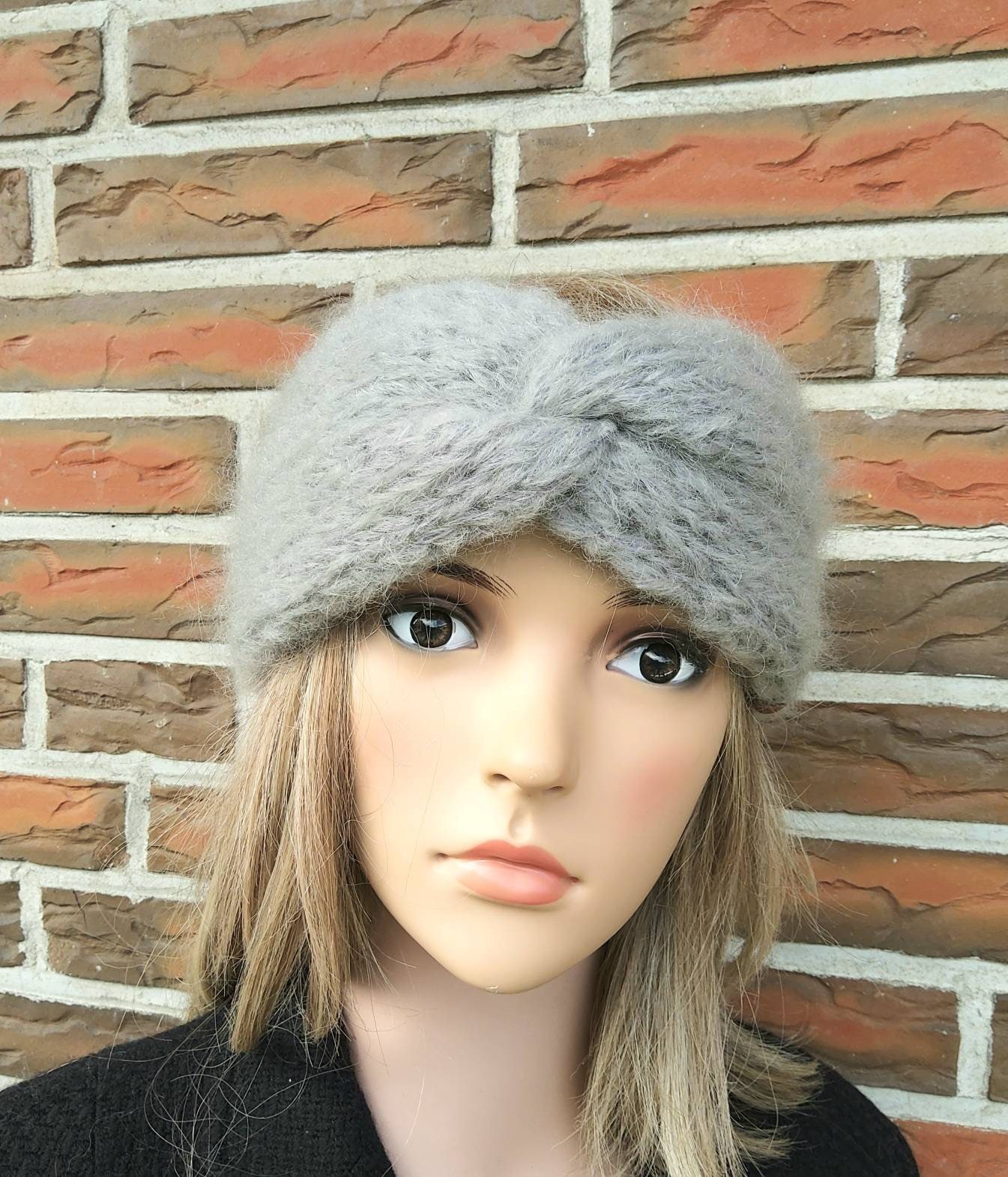 Mohair Flauschig, Stirnband, Haarband, Handgestrickt, Zopf Doppelt von IlonasKreativStube