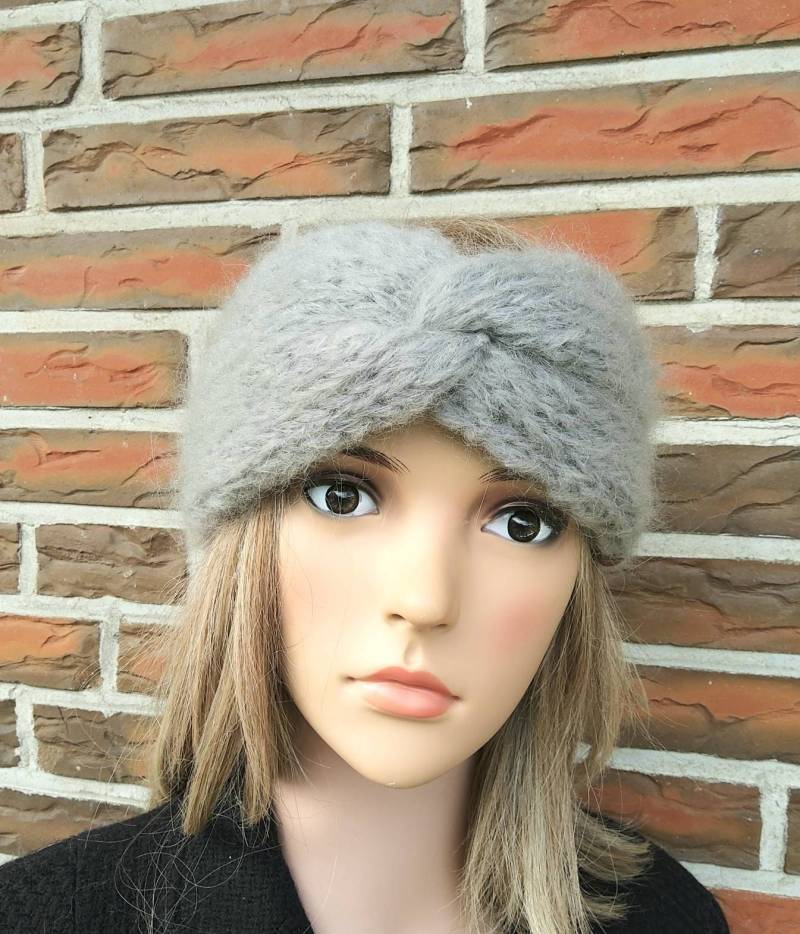Mohair Flauschig, Stirnband, Haarband, Handgestrickt, Zopf Doppelt von IlonasKreativStube
