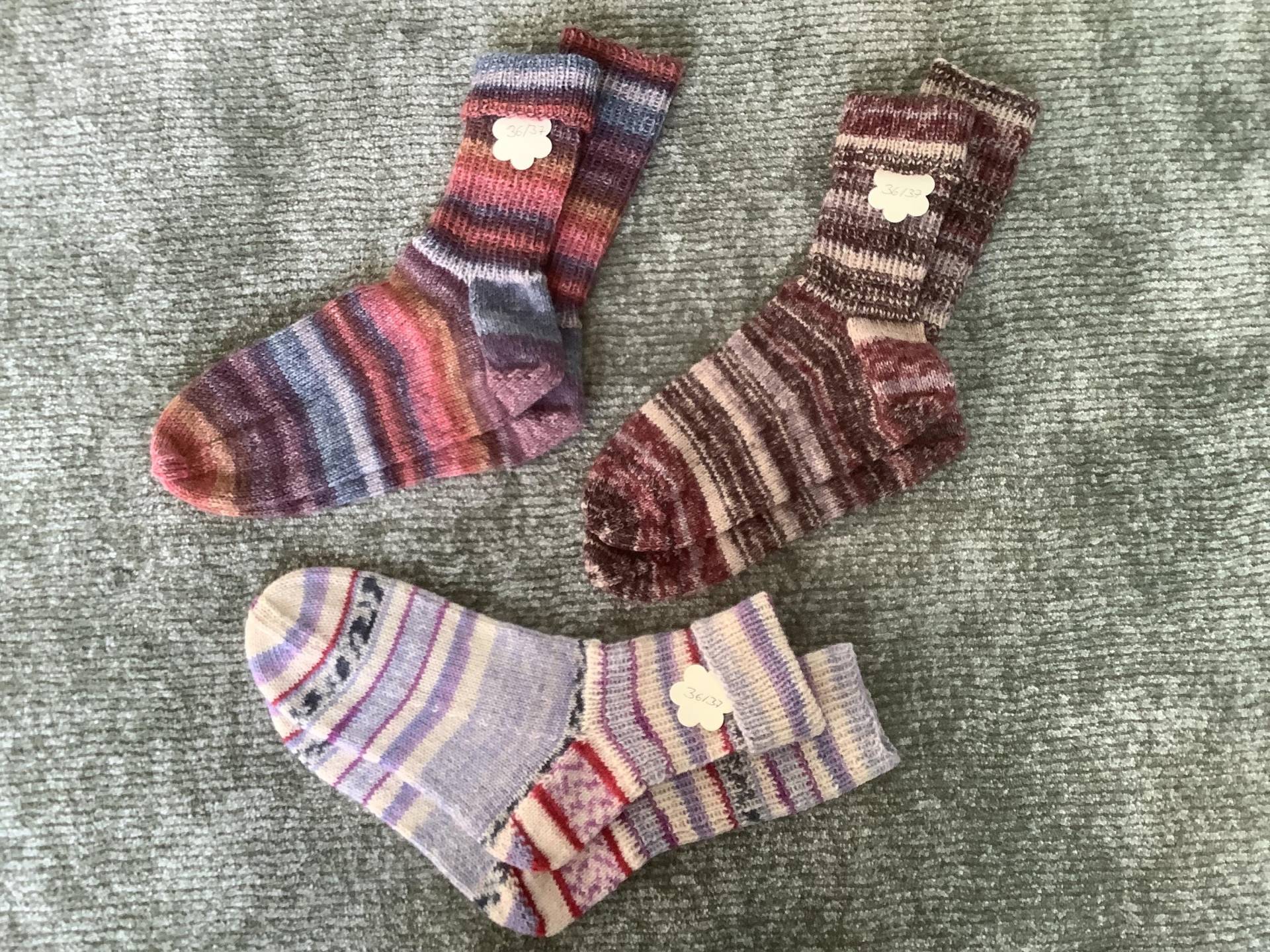 Handgestrickte Socken Gr. 36/37 von IlonasStrickwelt