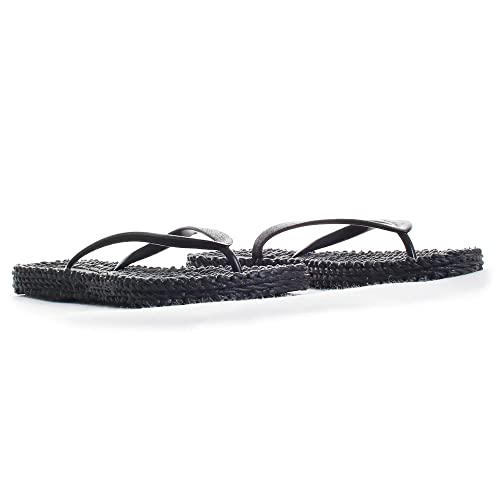 ILSE JACOBSEN HORNBÆK | Cheerful01 | Flip Flops with Glitter | Black, size 37 EU von Ilse Jacobsen