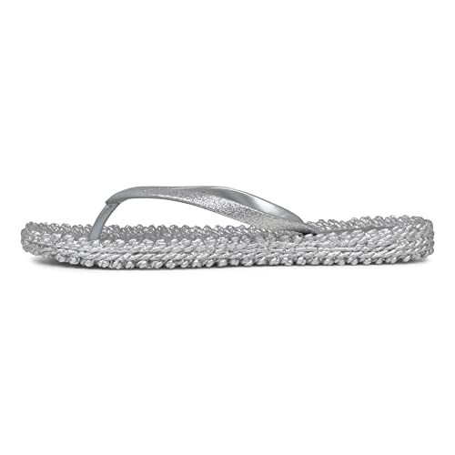 ILSE JACOBSEN HORNBÆK Damen CHEERFUL01 Flip Flop, Silber von Ilse Jacobsen