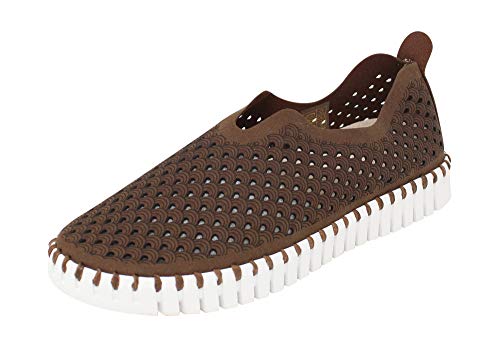 Ilse Jacobsen Damen Flats TULIP3275 Brown 38 Naturkautschuk, recycelte Microfaser, Flexible Laufsohle von Ilse Jacobsen