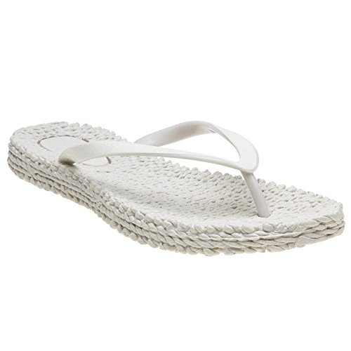 Ilse Jacobsen Damen Glitzer Flip Flop CHEERFUL01 - Elfenbein (Cremefarbe) , 41 von Ilse Jacobsen