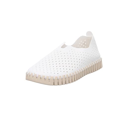 Ilse Jacobsen Damen Slipper Schuhe Tulip Slipper Synthetik Freizeit Elegant Slip-Ons Uni Tulip Slipper Damen Rasberry, 39 EU, Weiß von Ilse Jacobsen