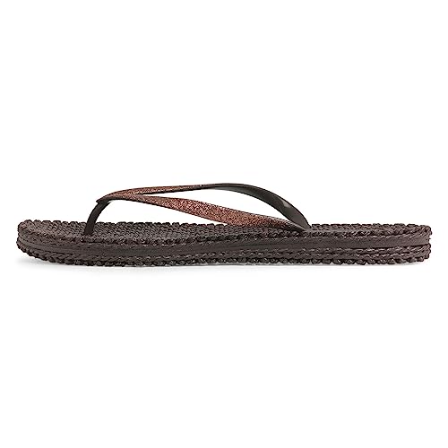 Ilse Jacobsen HORNBÆK | Cheerful01 | Damen Flip Flops mit Glitter | Dänische Design | Sommer Strand Zehentrenner | PRUNE | 42 EU von Ilse Jacobsen