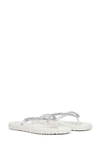 Ilse Jacobsen HORNBÆK | Cheerful03G | Flip Flops with Glitter | Creme | 38 EU von Ilse Jacobsen