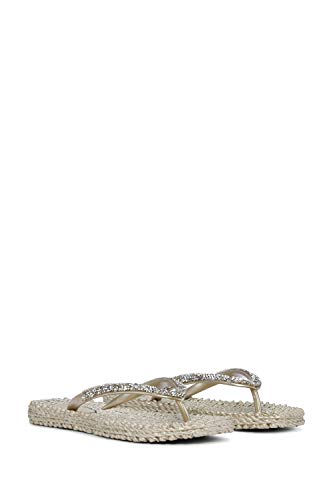 Ilse Jacobsen HORNBÆK | Cheerful03G | Flip Flops with Glitter | Platin | 36 EU von Ilse Jacobsen