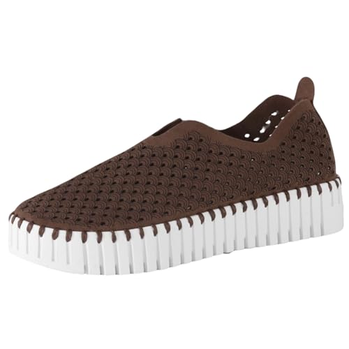 Ilse Jacobsen HORNBAEK Damen Tulip 3373 Plateau | Slip-On | Low-Top, Braun, 37.5 EU von Ilse Jacobsen