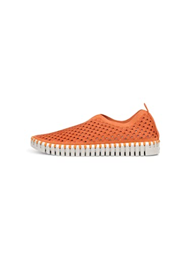 Ilse Jacobsen HORNBÆK | Flache Damen-Schuhe | Slip-On Sneaker mit Recyceltem Mikrofaser-Material und Rutschfester Natur-Gummisohle | Tulip3275 | Leicht Atmungsaktiv Umweltfreundlich | Orange | 41 von Ilse Jacobsen