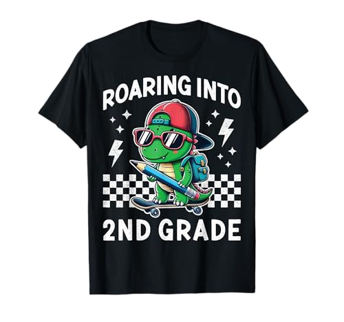 Roaring Into 2nd Grade Dinosaurier Back to School Boy Kid Funny T-Shirt Roaring Into 2nd Grade Dinosaurier Back to School Boy Kid Funny T-Shirt von Im Ready to Crush 2nd Grade First Day of 2nd Grade