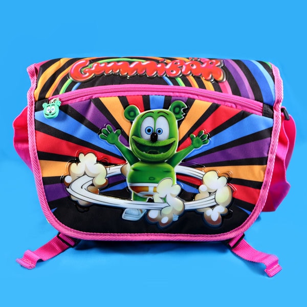 Gummibär The Gummy Bear Rosa Messenger Bag Umhängetasche ~ Back To School Knallbunter Regenbogen von ImAGummyBear
