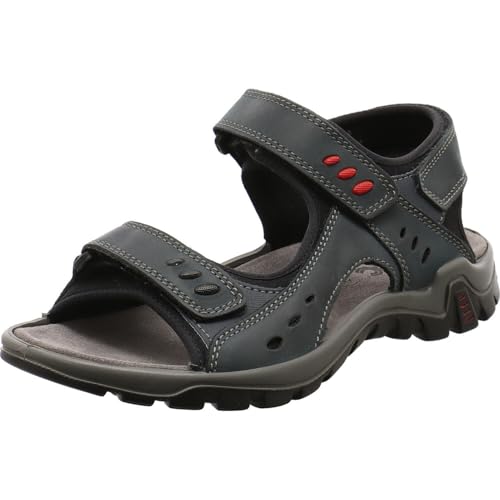 Herren Sandale von Imac in Blau im Trekking Design mit doppelten Klettverschluss. blau Gr. 45 von Imac