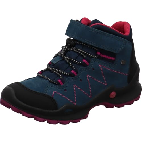 Imac Foxy 28 Kinder Stiefel aus Veloursleder in Blau Pink mit Klettverschluss und Tex Membran. blau Gr. 35 von Imac
