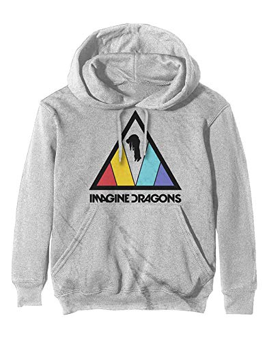 Imagine Dragons Kapuzenpullover Triangle Band Logo offiziell Off Weiß Pullover XXL von Imagine Dragons