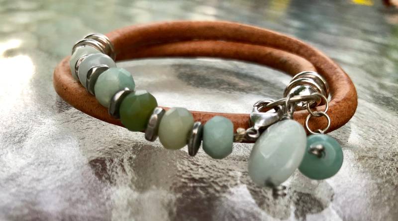 Leder, Amozonit Armband/Halskette Leder, Amozonit Armband/Halskette von Imaginemyshop