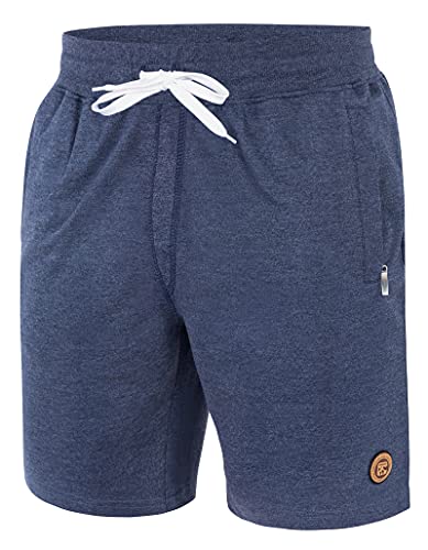 Imako Kurze Hose Herren I Herren Shorts I Bermuda Shorts Herren mit Seitentaschen und Reißverschluss und Tunnelzug I Herren Shorts für Heim und Freizeit Blau - Jeans Gr. 3XL von Imako