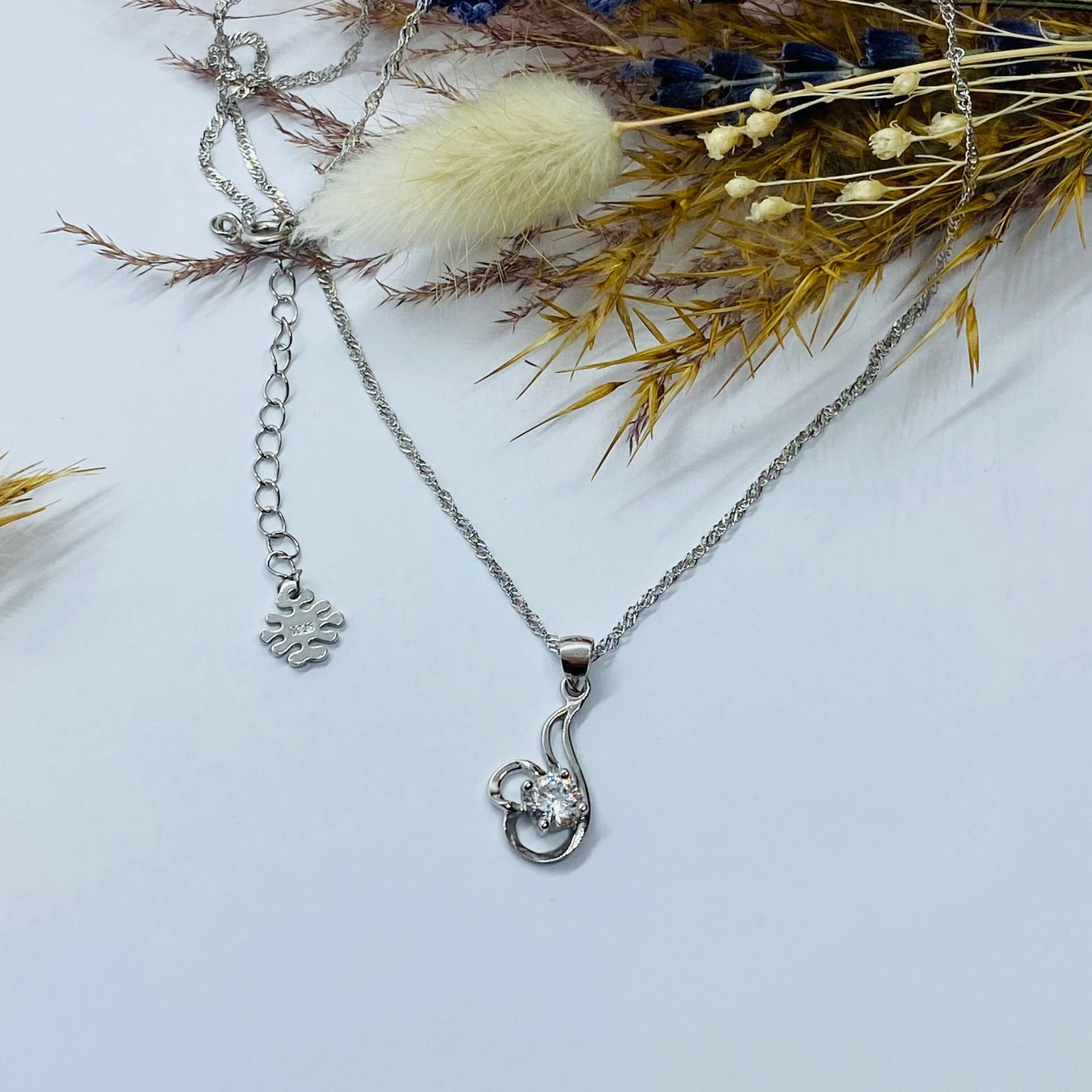 Collier Lovely Mit Zirkonia - 925 Silber von ImeliaJewelry