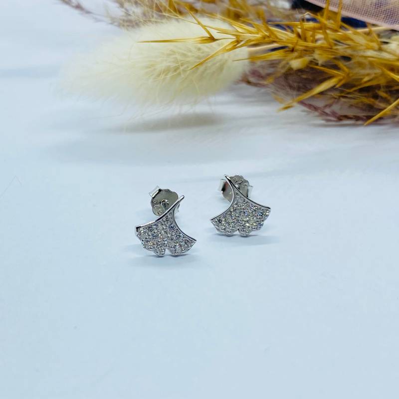 Ohrstecker Ginkgo - 925 Silber von ImeliaJewelry