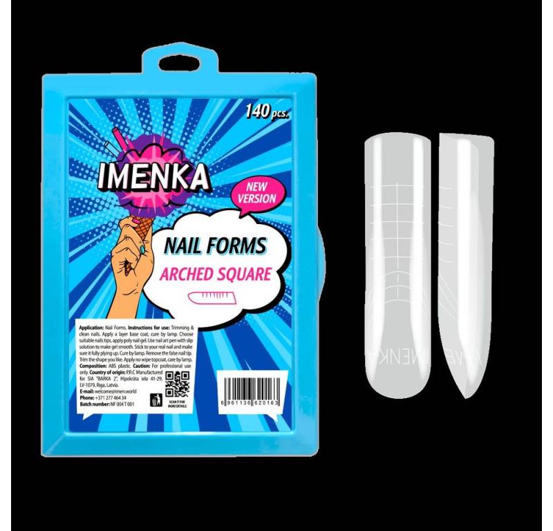 Imenka Nageldesign Zubehör Nail Forms "Arched Square" New Version von Imenka
