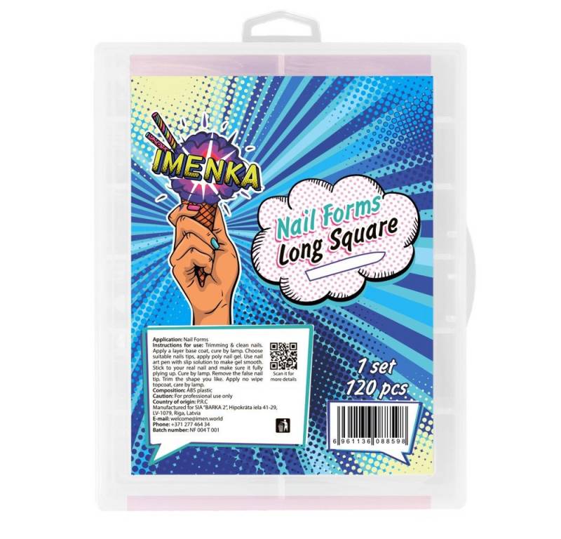 Imenka Nageldesign Zubehör Nail Forms "Long Square" von Imenka