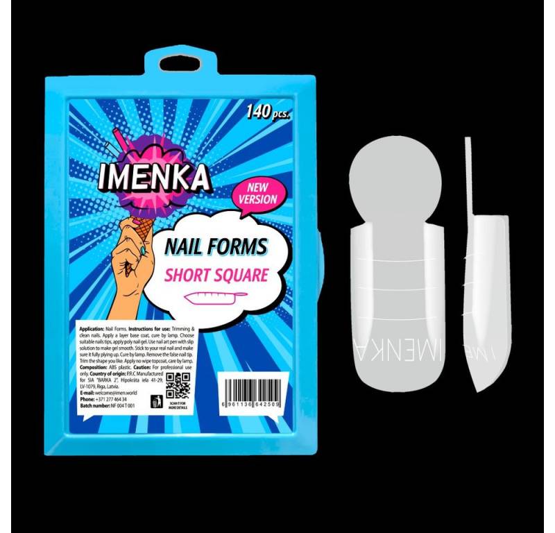 Imenka Nageldesign Zubehör Nail Forms "Short Square" New Version von Imenka