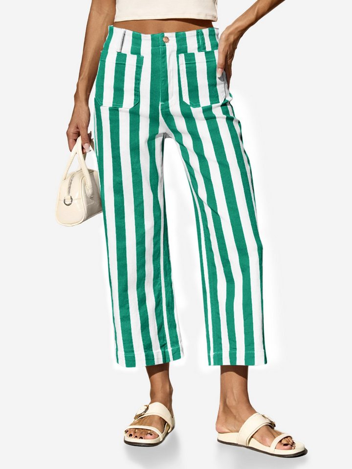 Imily Bela 7/8-Jeans Damen High Waisted Stretched Jeans (Packung, 1-tlg., 1per-Pack) Streifen von Imily Bela