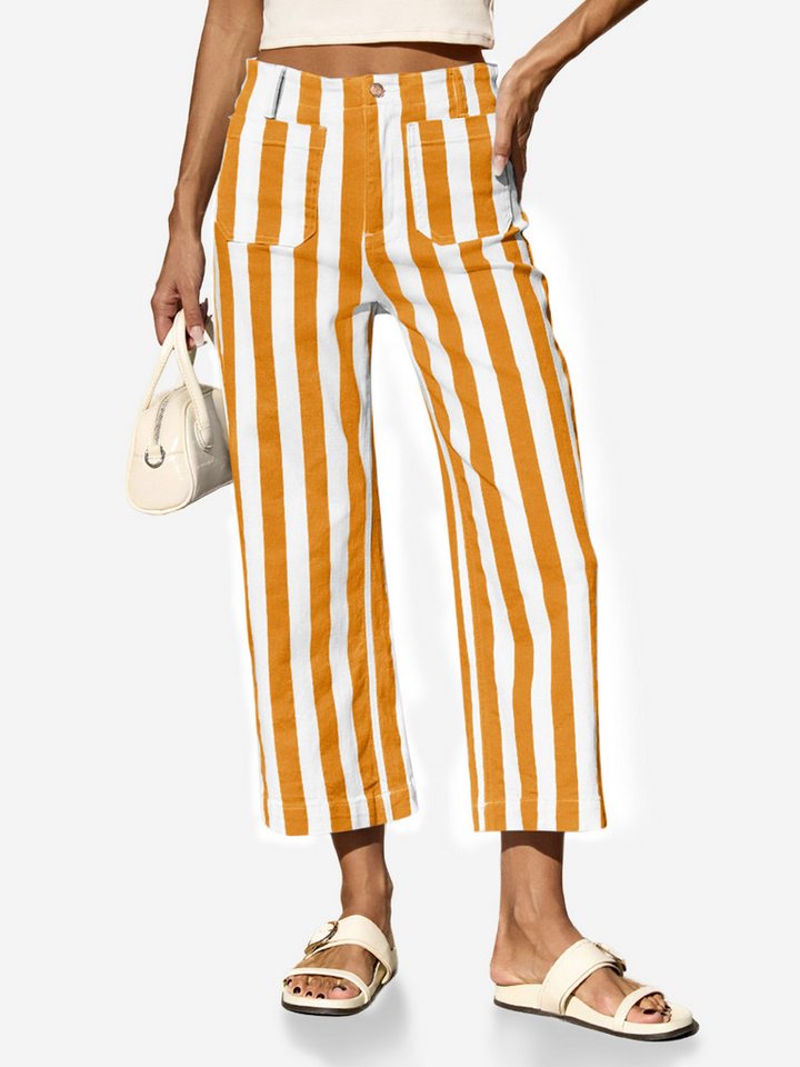 Imily Bela 7/8-Jeans Damen High Waisted Stretched Jeans (Packung, 1-tlg., 1per-Pack) Streifen von Imily Bela