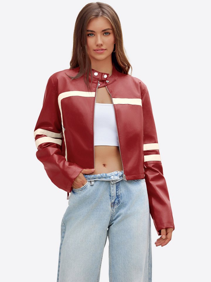 Imily Bela Bikerjacke Damen Kunstlederjacke (Packung, 1-St., 1per-pack) Stehkragen von Imily Bela