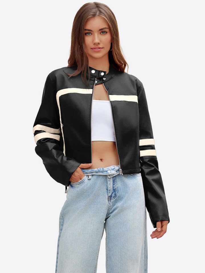 Imily Bela Bikerjacke Damen Kunstlederjacke (Packung, 1-St., 1per-pack) Stehkragen von Imily Bela