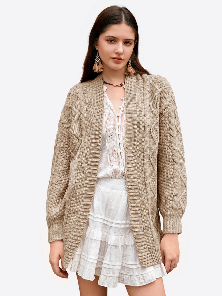 Imily Bela Cardigan Damen Grobstrick Mantel (Packung, 1-tlg., 1per-Pack) Volltonfarbe von Imily Bela