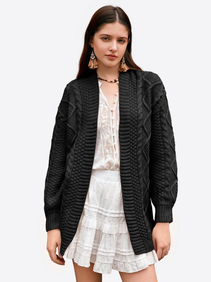 Imily Bela Cardigan Damen Grobstrick Mantel (Packung, 1-tlg., 1per-Pack) Volltonfarbe von Imily Bela