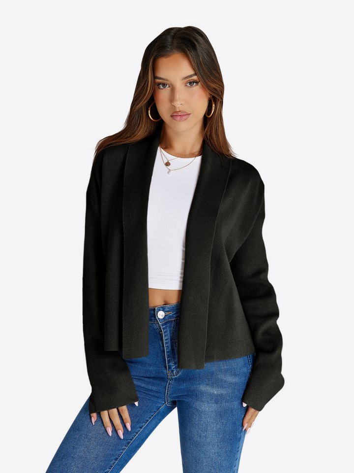 Imily Bela Cardigan Damen Langarm-Strickjacke (Packung, 1-tlg., 1per-Pack) Volltonfarbe von Imily Bela