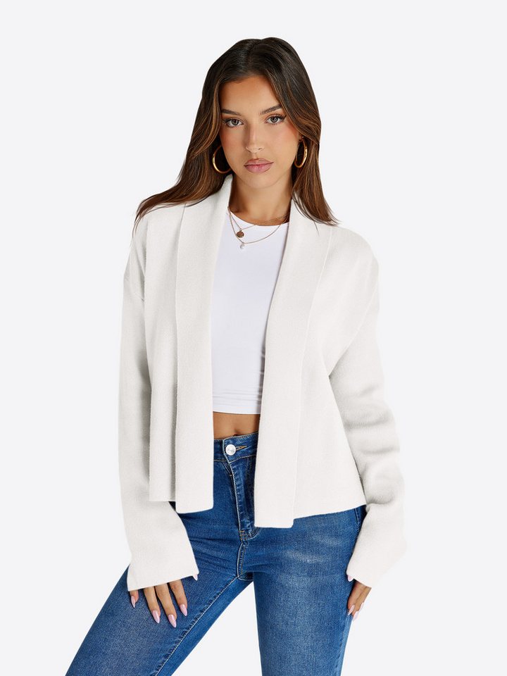 Imily Bela Cardigan Damen Langarm-Strickjacke (Packung, 1-tlg., 1per-Pack) Volltonfarbe von Imily Bela