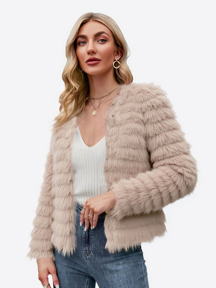 Imily Bela Fellimitatjacke Damen Shaggy Freizeitjacke (Packung, 1-St., 1per-Pack) casual von Imily Bela