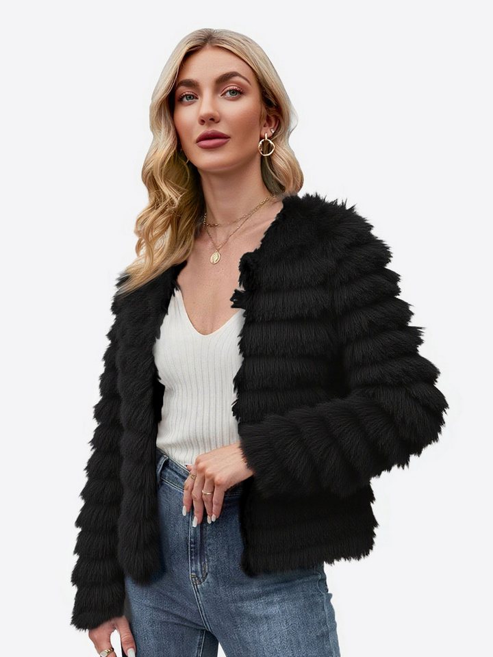 Imily Bela Fellimitatjacke Damen Shaggy Freizeitjacke (Packung, 1-St., 1per-Pack) casual von Imily Bela