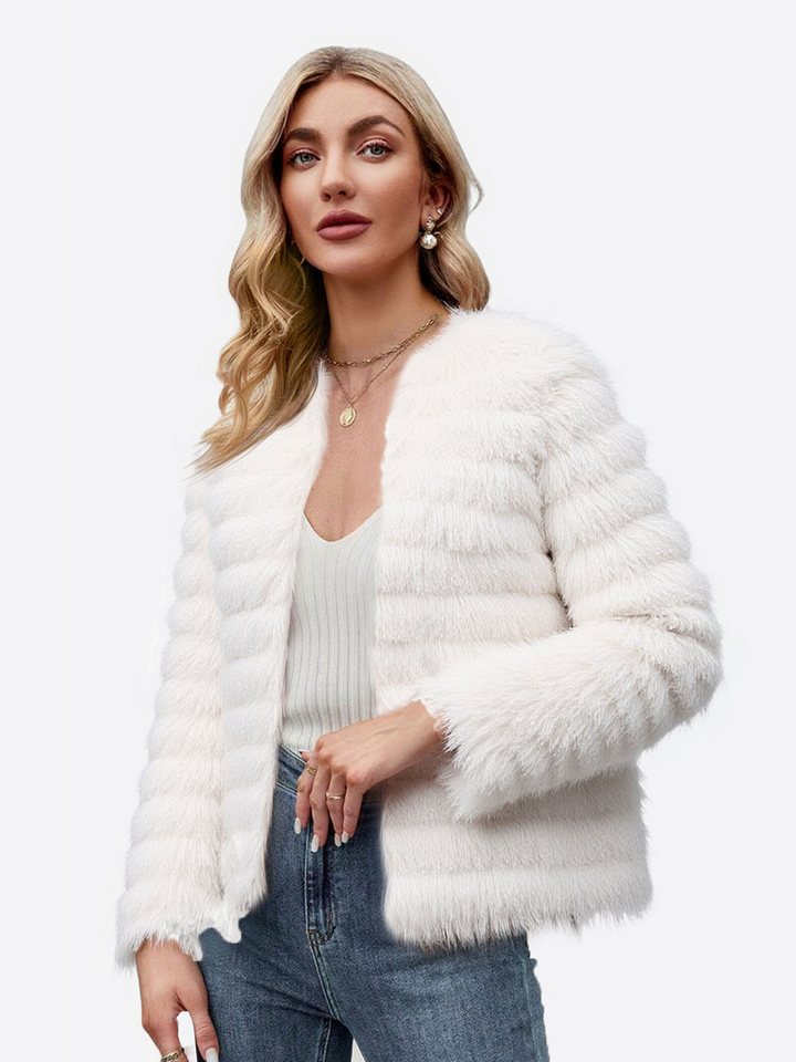 Imily Bela Fellimitatjacke Damen Shaggy Freizeitjacke (Packung, 1-St., 1per-Pack) casual von Imily Bela