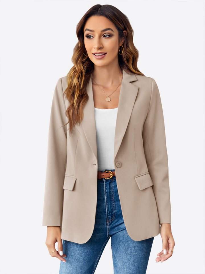 Imily Bela Jackenblazer Damen Lässige kurze Blazer jacke (Packung, 1-tlg., 1per-Pack) Mit Tasche von Imily Bela