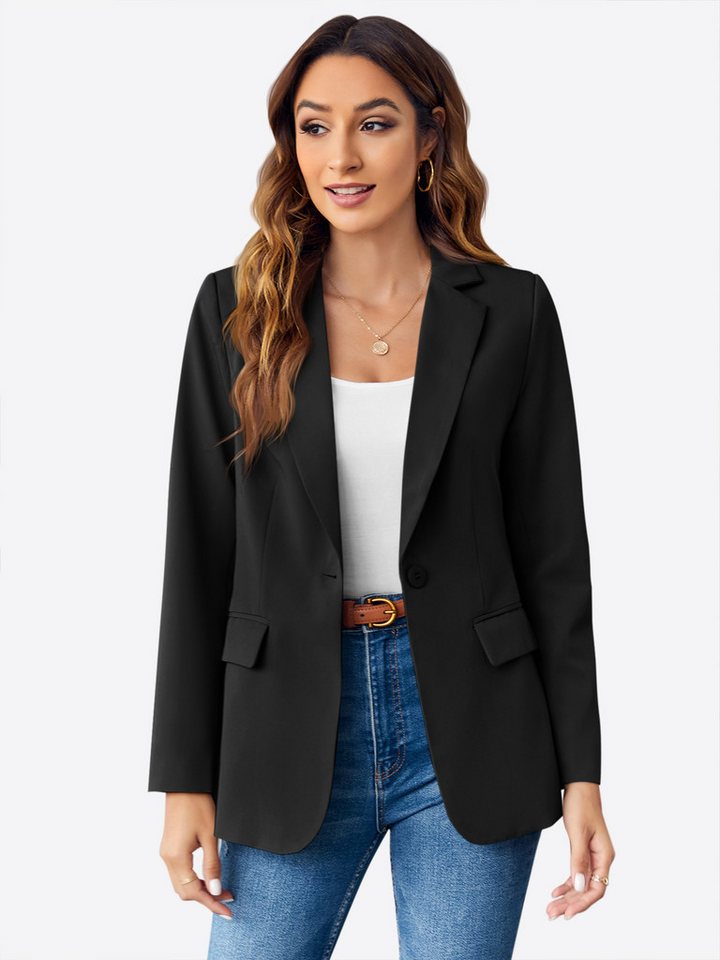 Imily Bela Jackenblazer Damen Lässige kurze Blazer jacke (Packung, 1-tlg., 1per-Pack) Mit Tasche von Imily Bela