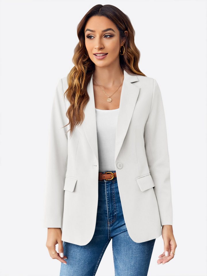 Imily Bela Jackenblazer Damen Lässige kurze Blazer jacke (Packung, 1-tlg., 1per-Pack) Mit Tasche von Imily Bela