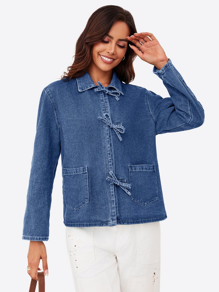 Imily Bela Jeansjacke Damen Langarm Hemden Mantel (Packung, 1-St., 1per-Pack) Jeans-Shacket-Tops von Imily Bela