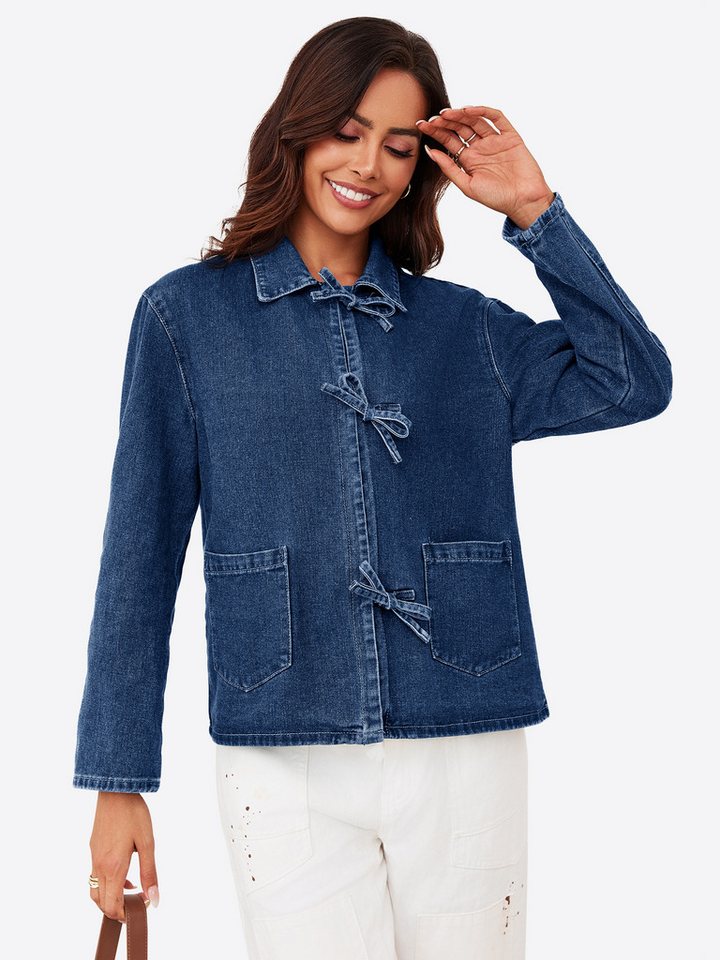 Imily Bela Jeansjacke Damen Langarm Hemden Mantel (Packung, 1-St., 1per-Pack) Jeans-Shacket-Tops von Imily Bela