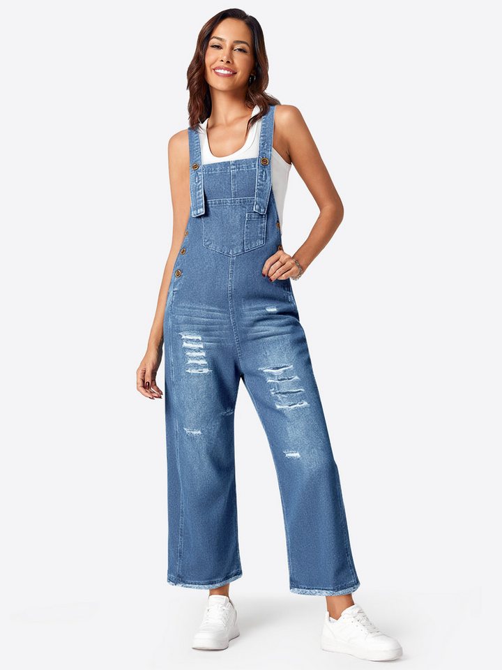 Imily Bela Jumpsuit Damen Jeans-Overall (Packung, 1-tlg., 1 Per-pack) Latzhosen von Imily Bela