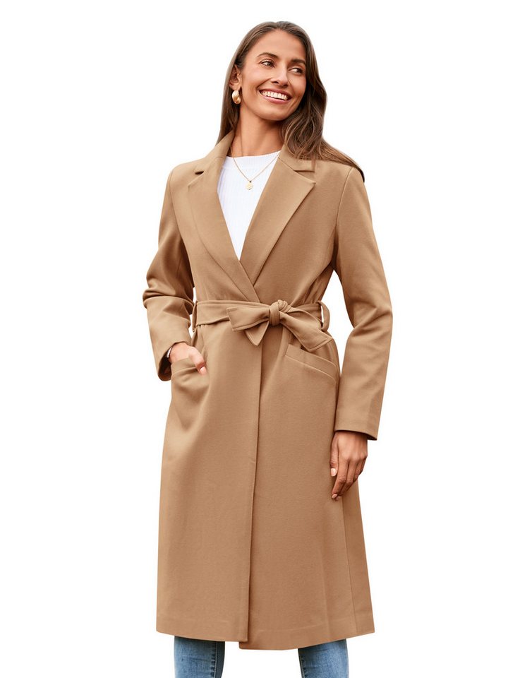 Imily Bela Langmantel Damen Reverskragen Dufflecoat mit Gürtel (Packung, 1-tlg., 1per-pack) mit Gürtel von Imily Bela